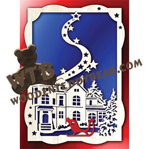 House & Sleigh Plaque