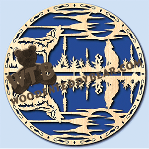 Reflection Plaque - Wolves
