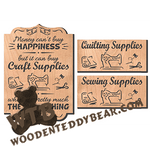 Money Can Buy Quilting Supplies | Fretwork Scroll Saw Pattern | Wooden Teddy Bear