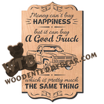 Money Can Buy A Good Truck | Fretwork Scroll Saw Pattern | Wooden Teddy Bear