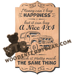 Money Can Buy A Nice 4x4 | Fretwork Scroll Saw Pattern | Wooden Teddy Bear