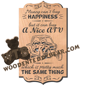 Money Can Buy A Nice ATV | Fretwork Scroll Saw Pattern | Wooden Teddy Bear
