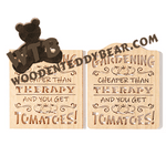 Gardening is Cheaper than Therapy | Fretwork Scroll Saw Pattern | Wooden Teddy Bear