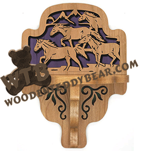 Horse Curio Shelf | Fretwork Scroll Saw Pattern | Wooden Teddy Bear