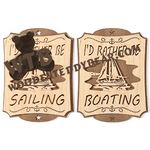 I'd Rather Be Sailing | Fretwork Scroll Saw Pattern | Wooden Teddy Bear