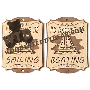 I'd Rather Be Sailing | Fretwork Scroll Saw Pattern | Wooden Teddy Bear