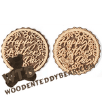 Layered Floral Happy Mother's Day | Fretwork Scroll Saw Pattern | Wooden Teddy Bear