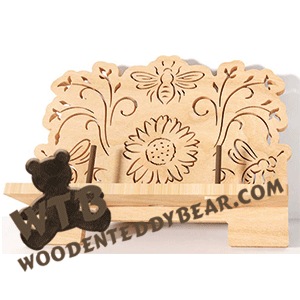 Honey Bee Book Stand / Charging Station | Fretwork Scroll Saw Pattern | Wooden Teddy Bear