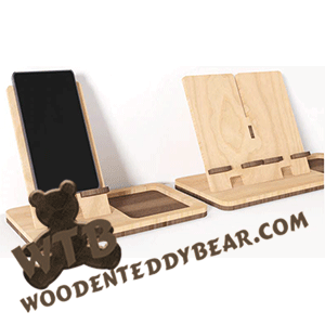 Simple Phone Charging Station w/Tray Option | Fretwork Scroll Saw Pattern | Wooden Teddy Bear