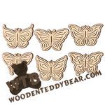 Flourish Style Butterfly Ornaments | Fretwork Scroll Saw Pattern | Wooden Teddy Bear