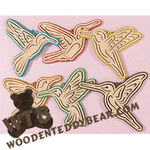 Flourish Style Hummingbird Ornaments | Fretwork Scroll Saw Pattern | Wooden Teddy Bear