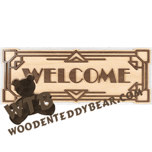 Art Deco Overlay Welcome Sign | Fretwork Scroll Saw Pattern | Wooden ...