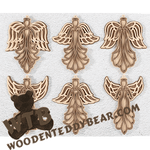 Tapered Filigree Angel Ornaments | Fretwork Scroll Saw Pattern | Wooden Teddy Bear