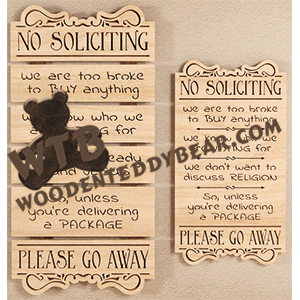 No Soliciting Sectional Plaque
