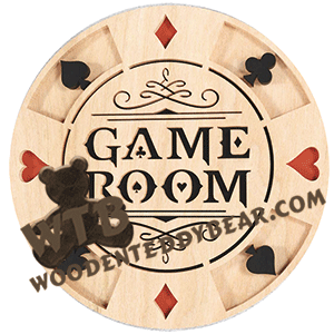 Round Game Room Sign - Card Version