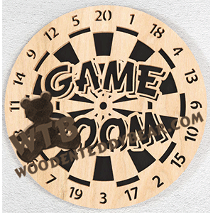 Round Game Room Sign - Dart Board Version