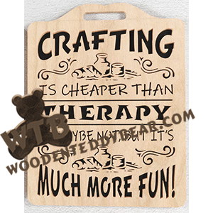 Crafting is Cheaper Than Therapy | Fretwork Scroll Saw Pattern | Wooden Teddy Bear