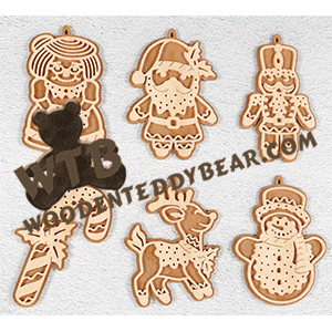 Gingerbread Christmas Ornaments #1