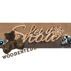 Let It Snow with Snowflakes | Fretwork Scroll Saw Pattern | Wooden Teddy Bear