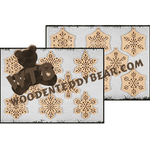 Flourish Snowflakes Ornaments | Fretwork Scroll Saw Pattern | Wooden Teddy Bear