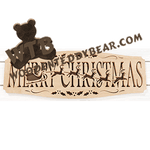 Merry Christmas Santa & Sleigh | Fretwork Scroll Saw Pattern | Wooden Teddy Bear