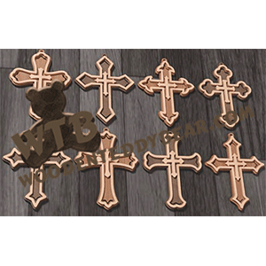 Layered Nested Cross Ornaments