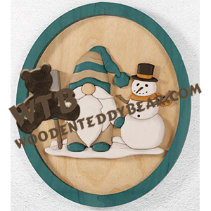 Gnome & Snowman Segmentation | Fretwork Scroll Saw Pattern | Wooden Teddy Bear