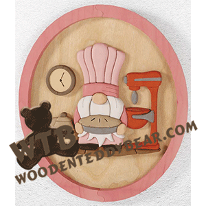 Gnome Baker Segmentation | Fretwork Scroll Saw Pattern | Wooden Teddy Bear