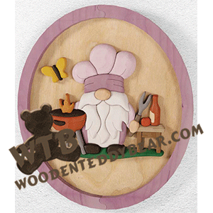 Gnome Pitmaster  Segmentation | Fretwork Scroll Saw Pattern | Wooden Teddy Bear