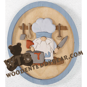 Gnome Chef  Segmentation | Fretwork Scroll Saw Pattern | Wooden Teddy Bear