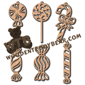 Fretwork Christmas Candy Ornaments