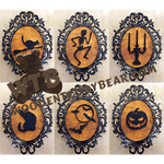 Halloween Silhouette Ornaments #2 | Fretwork Scroll Saw Pattern | Wooden Teddy Bear