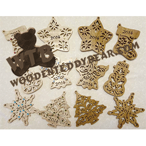 Damask Christmas Ornaments