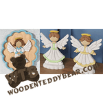 Finished example of Segmentation Angels Set 2 | A Fretwork Scroll Saw Pattern from The Wooden Teddy Bear