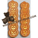 Finished example of Lighted Jack-O-Lantern Totem | A Fretwork Scroll Saw Pattern from The Wooden Teddy Bear