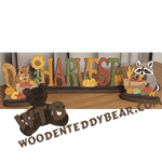 Finished example of Harvest Segmentiation Set | A Fretwork Scroll Saw Pattern from The Wooden Teddy Bear