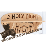 Finished example of O Holy Night Nativity Shelf | A Fretwork Scroll Saw Pattern from The Wooden Teddy Bear