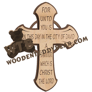 Layered Luke 2:11 Cross