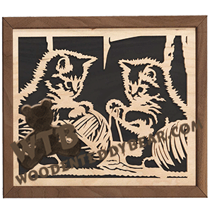 Kittens & Yarn Portrait