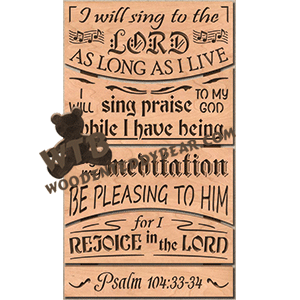 Psalm 104:33-34 Sectional Bible Passage
