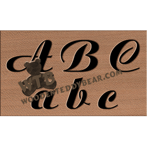 Digital image example of some of the letters cut out.