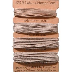 Quality Natural Hemp Cord Pack 100 ft | Wooden Teddy Bear