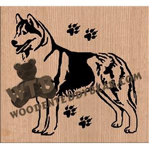 Husky fretwork scroll saw pattern | The Wooden Teddy Bear