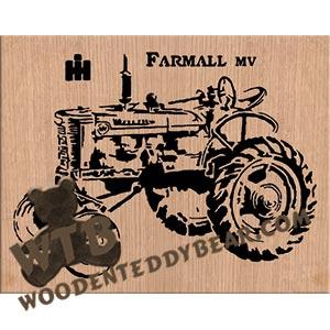 Farmall MV fretwork scroll saw pattern | The Wooden Teddy Bear