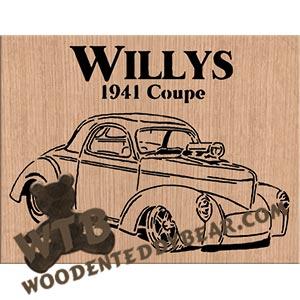 Willys 1941 Coupe fretwork scroll saw pattern | The Wooden Teddy Bear