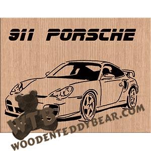 Porsche 911 fretwork scroll saw pattern | The Wooden Teddy Bear