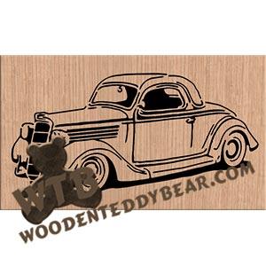 35 Ford 3 Window Coupe fretwork scroll saw pattern | The Wooden Teddy Bear