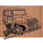 1948 Willys Wagon fretwork scroll saw pattern | The Wooden Teddy Bear