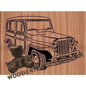 1948 Willys Wagon fretwork scroll saw pattern | The Wooden Teddy Bear