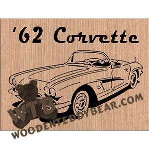 62 Corvette #2 fretwork scroll saw pattern | The Wooden Teddy Bear